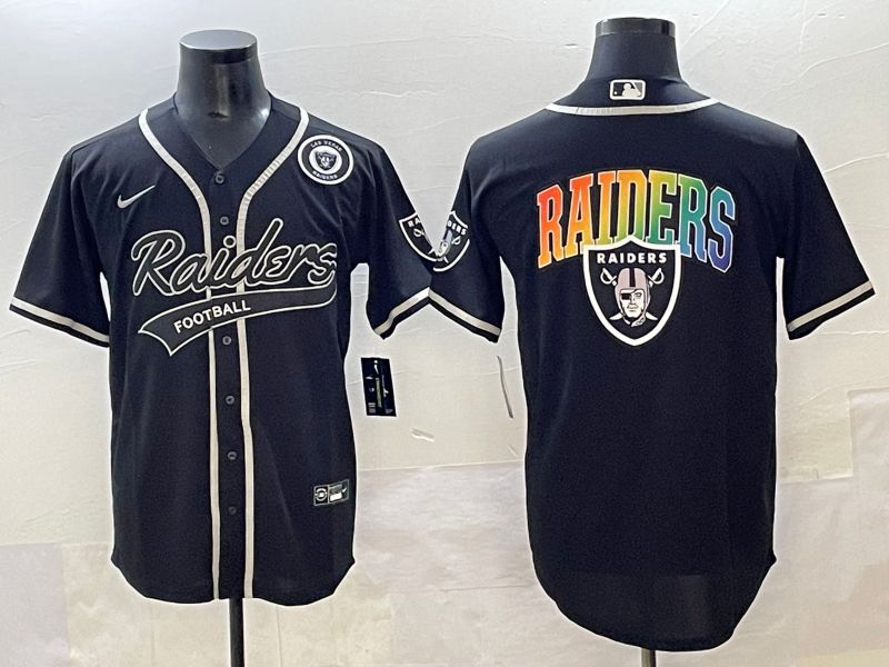 Men 2025 Oakland Raiders Blank Black Joint Name Nike Limited NFL Jersey style 38